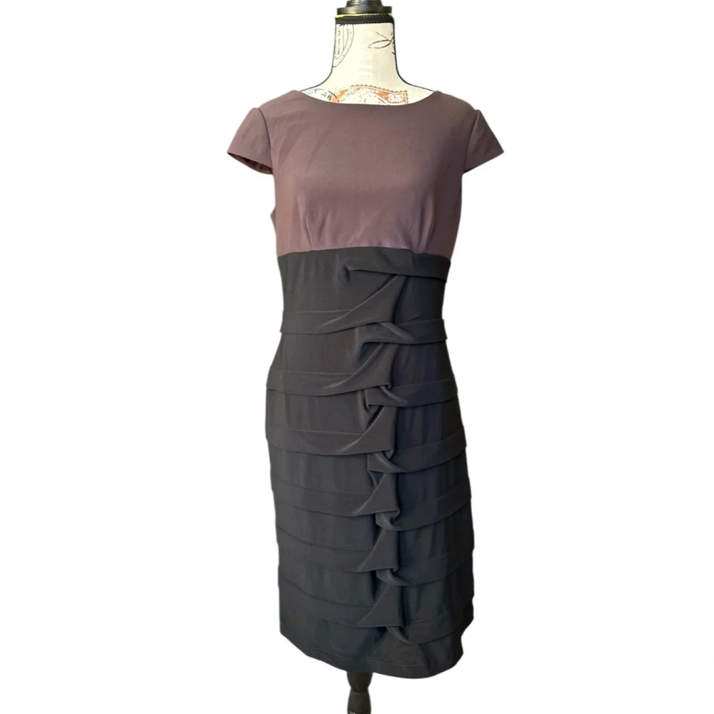 Adrianna Papell fitted midi length career wear dress size 8 - Picture 1 of 9